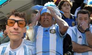 El hincha cuestionó a otros asistentes al estado afirmando que 'pagaron una boleta' para quedarse callados y no alentar.