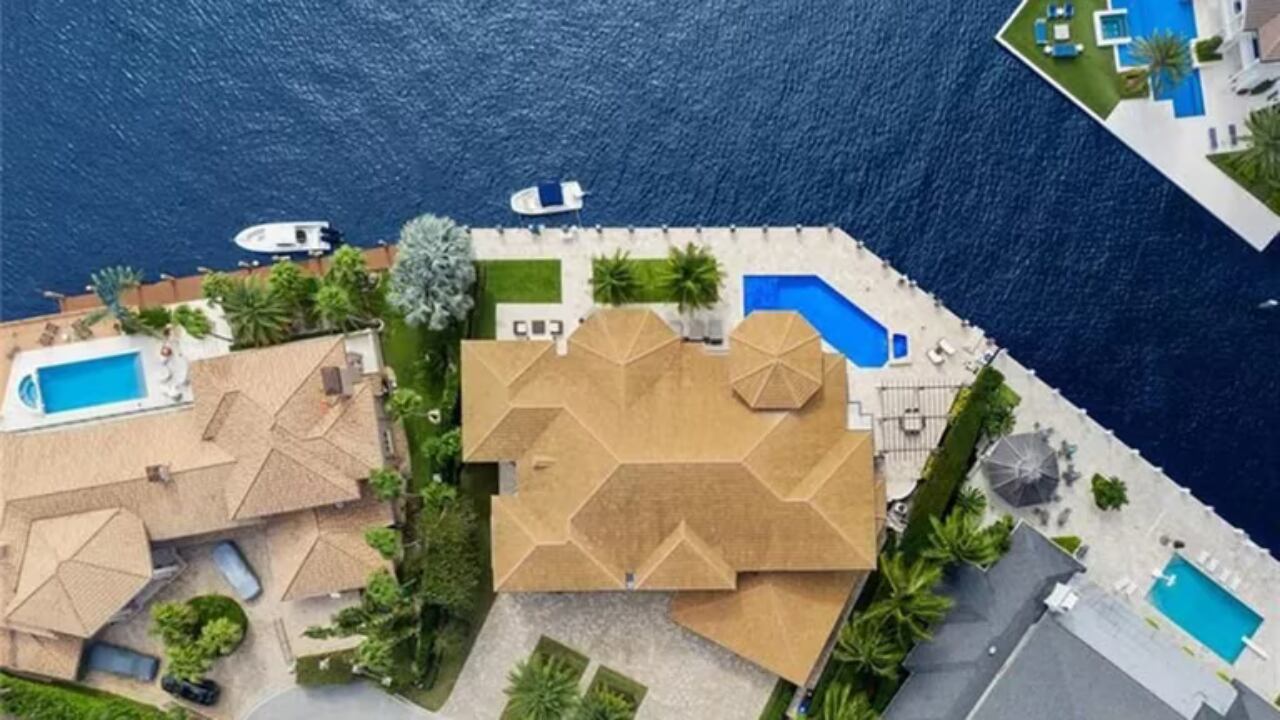 Vista aérea de la nueva mansión de Lionel Messi y su familia.