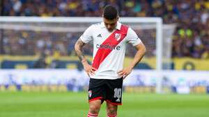 Juan Fernando Quintero, jugador de River Plate, en el Superclásico.