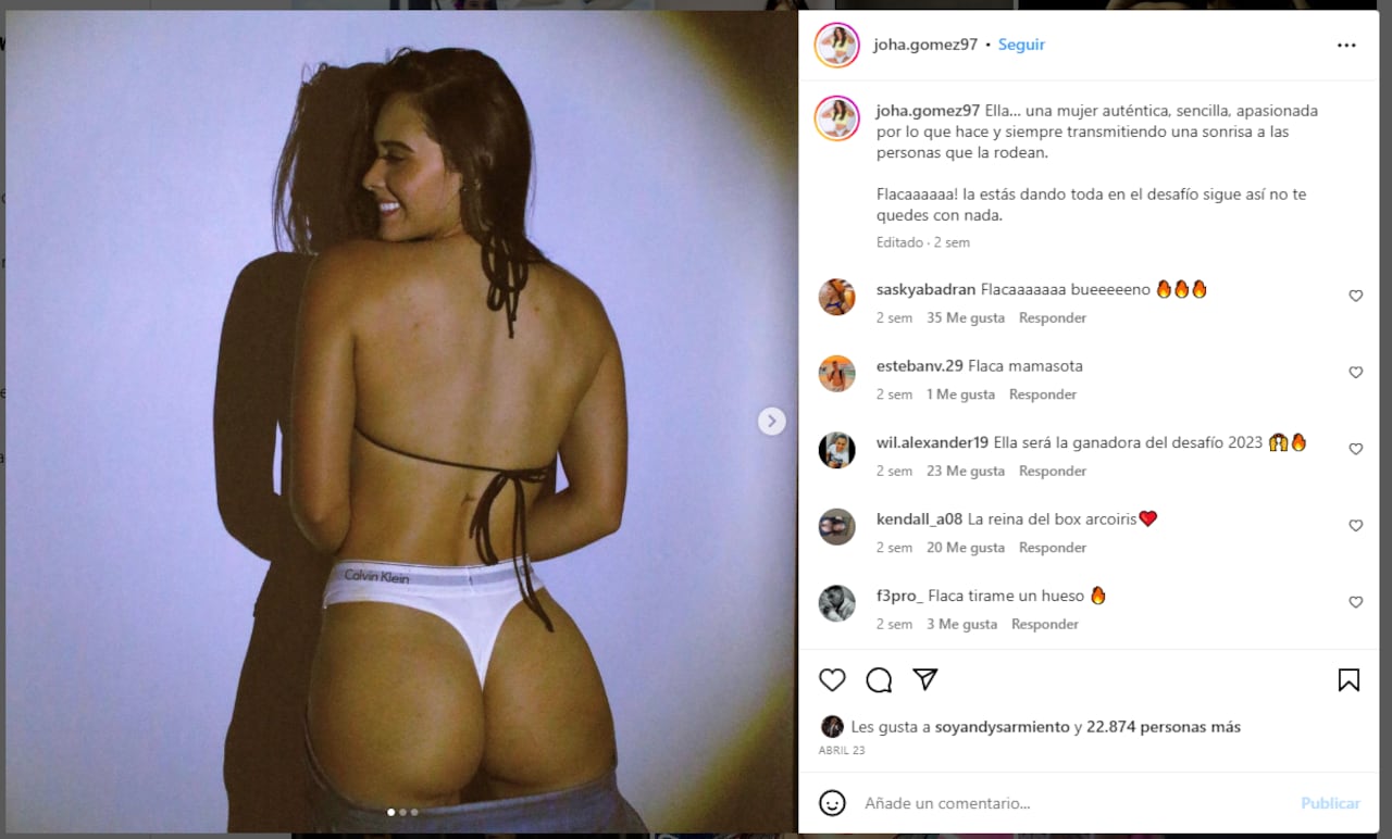 Foto: Instagram @joha.gomez97