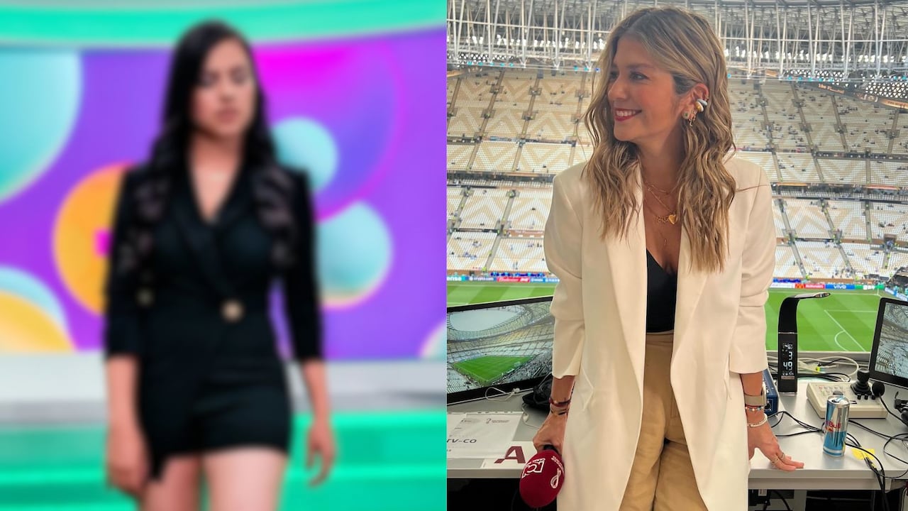 Periodista de Win sorprendió con corto vestido y hasta Andrea Guerrero la halagó