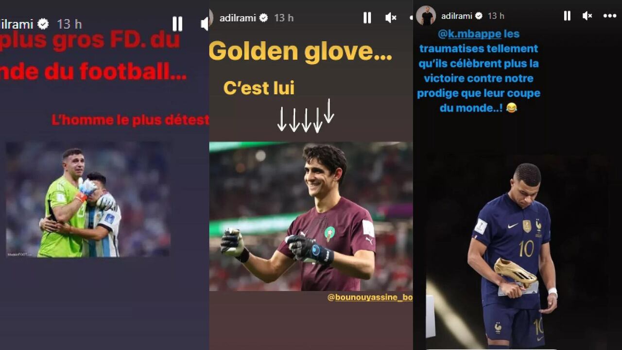 Publicación del jugador francés Adil Rami.