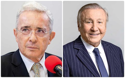 El expresidente Álvaro Uribe y el candidato presidencial Rodolfo Hernández.