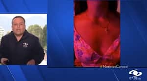 Enojado, Edward Porras se defendió en Noticias Caracol por foto que mostró de mujer en "ropa íntima"