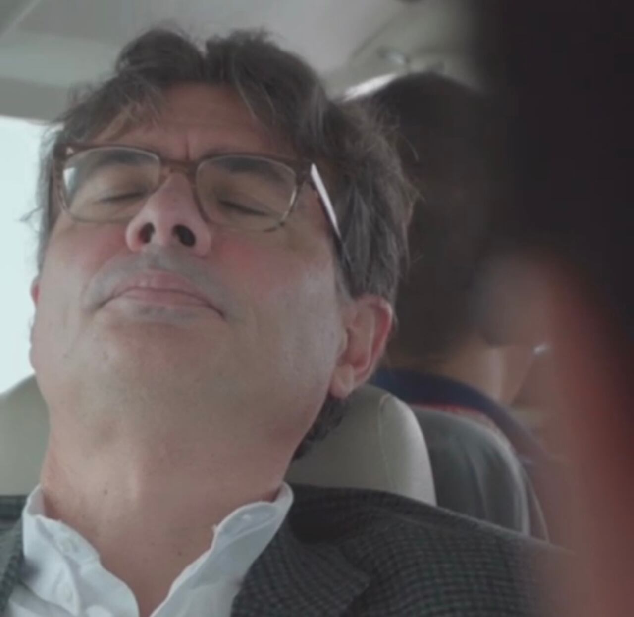 Alejandro Gaviria en la avioneta.