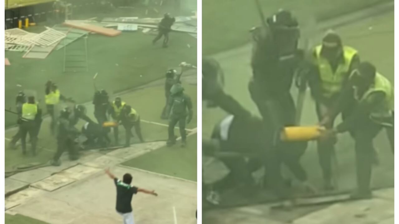 Hincha de Nacional fue detenido y golpeado con un extintor en la cabeza@