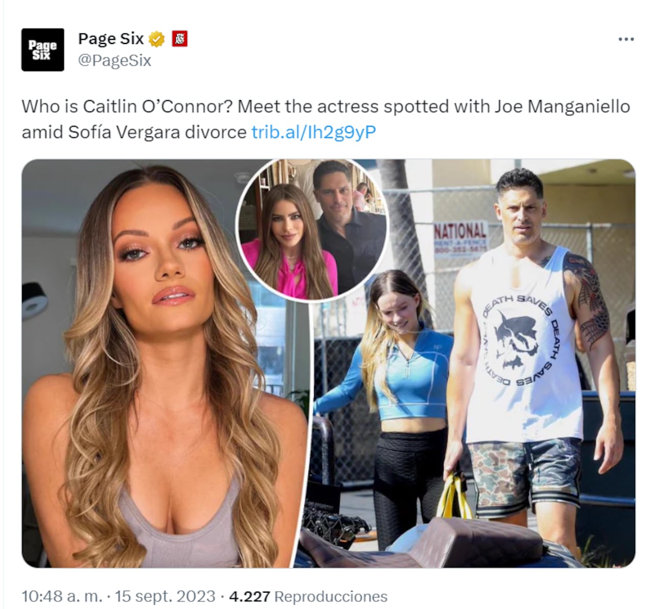 Pillan a Joe Manganiello, exesposo de Sofía Vergara, con quien sería su nueva y joven novia.