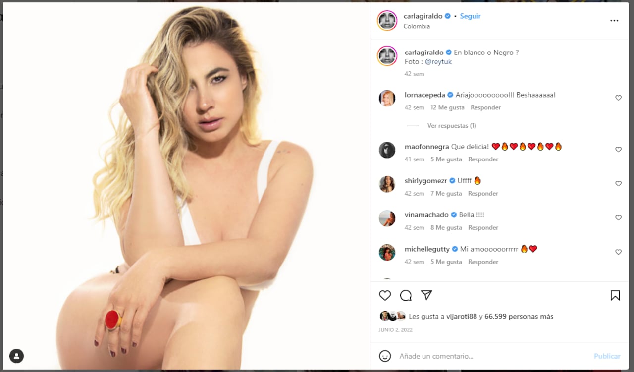Foto: Instagram @carlagiraldo