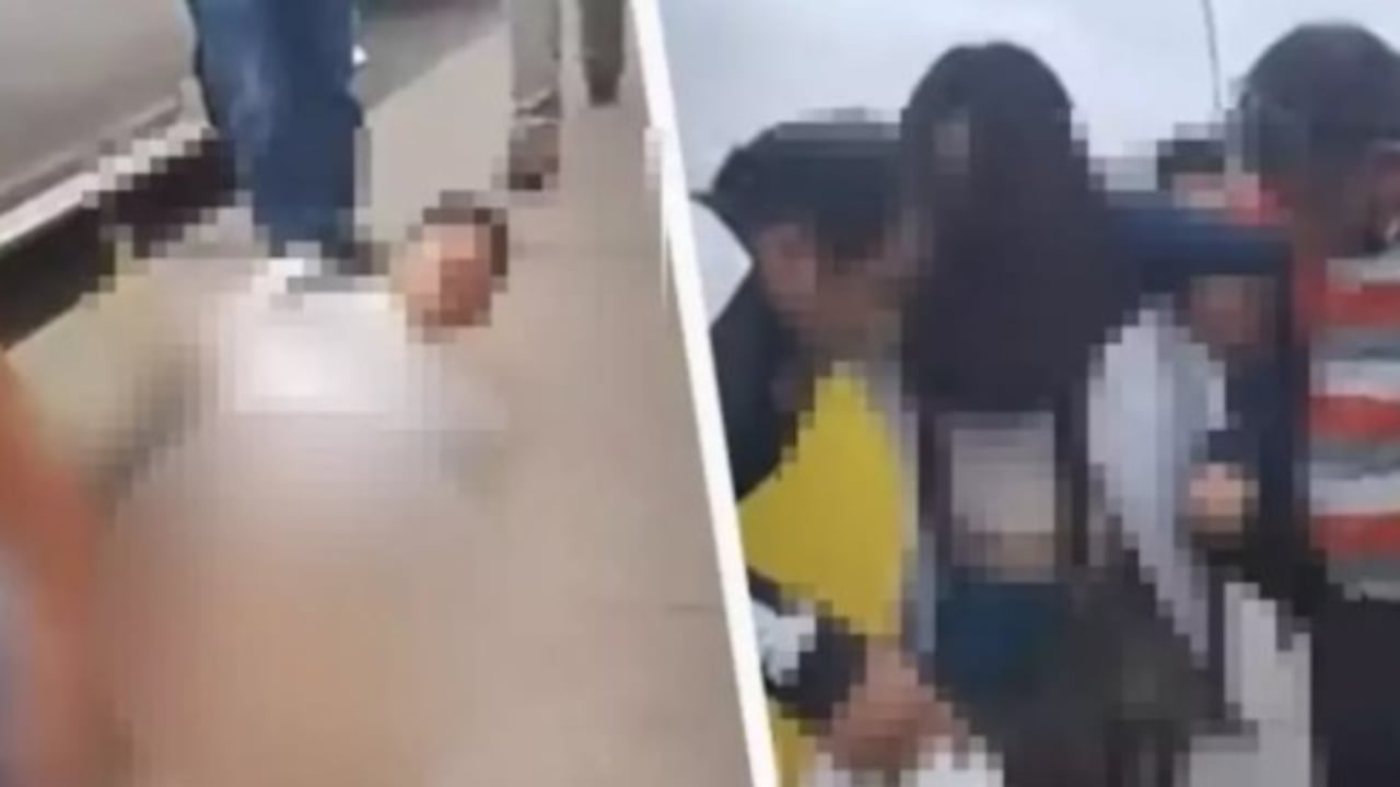 Captura de pantalla video de ladrón golpeado
