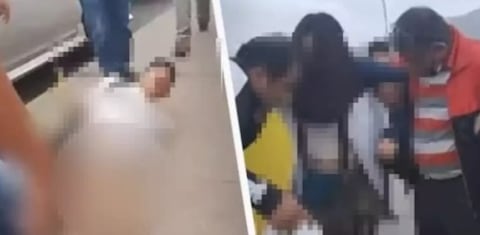 Captura de pantalla video  de ladrón golpeado