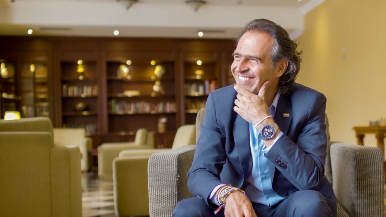 El candidato Federico Gutiérrez en su hotel al norte de Bogotá.