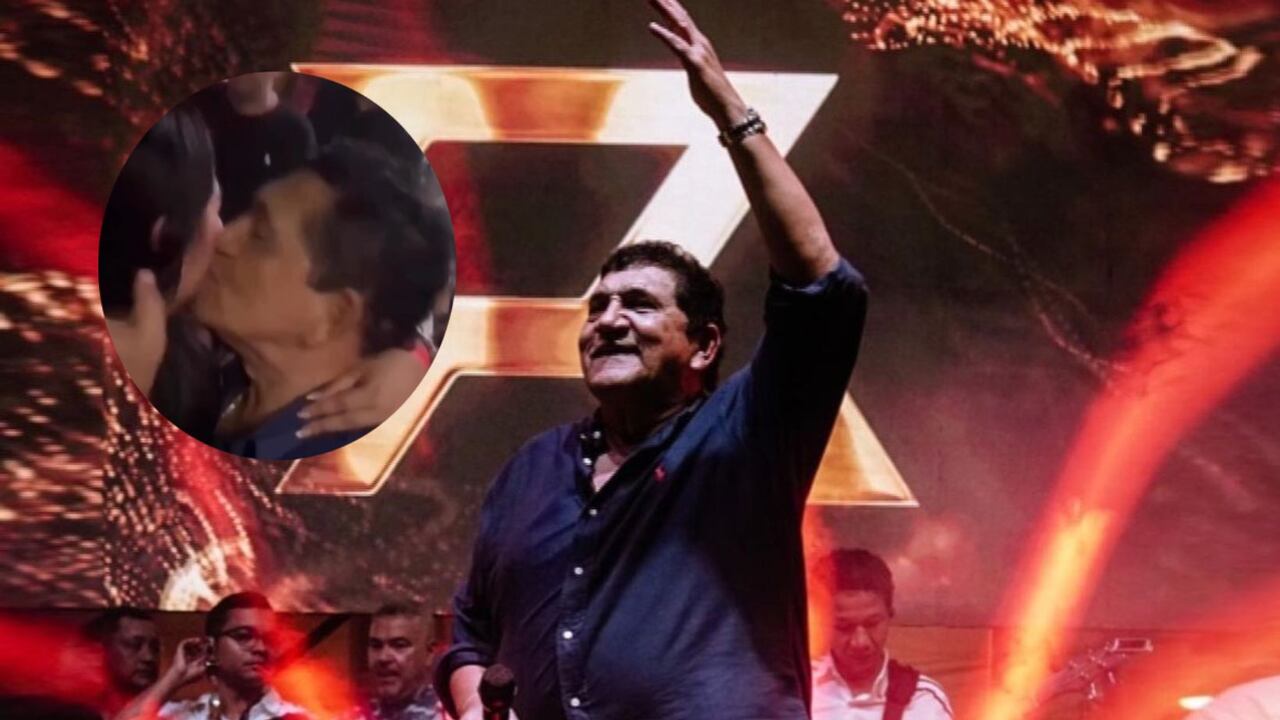 En video: Captaron a Poncho Zuleta intentando besar a una joven que sería 50 años menor que él