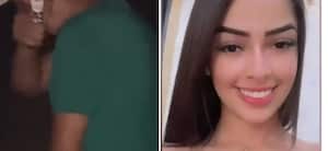 Captura de pantalla video, hombre disparando a su novia