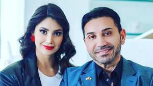 Andrea Aguilera y su exnovio, el falso príncipe árabe.