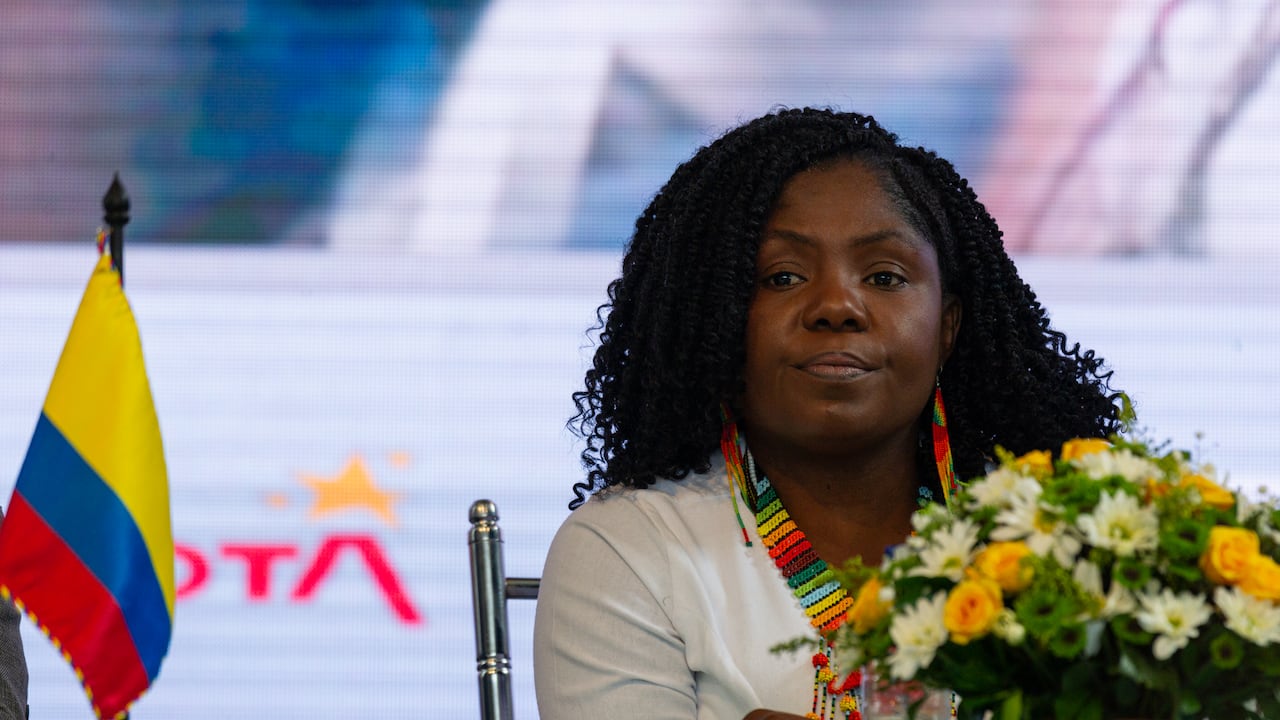 La vicepresidenta de Colombia, Francia Márquez, durante la Asamblea Comunal Nacional del Pueblo en Bogotá, Colombia, el 24 de marzo de 2023