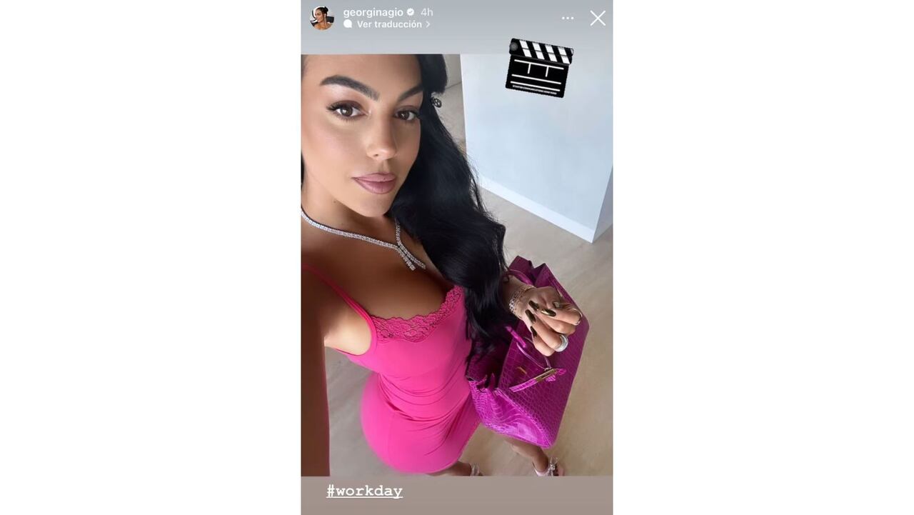 Georgina Rodríguez, esposa de Cristiano, se sumó al furor de Barbie con un diminuto vestido