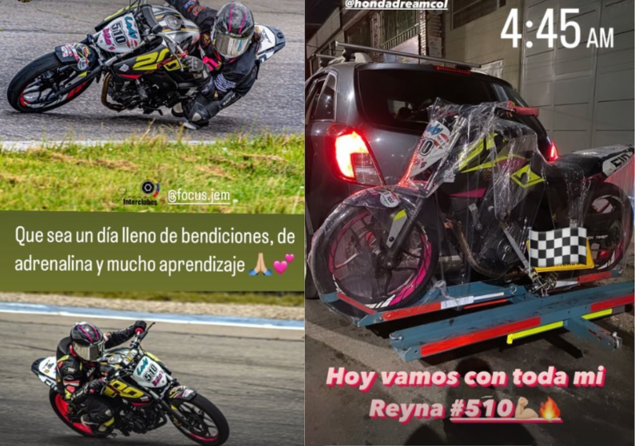 Los últimos mensajes que dejó la motociclista Leidy Díaz, quien falleció en un accidente.