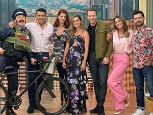 Carolina Cruz, Carolina Soto, Catalina Gómez, Iván Lalinde, presentadores programa "Día a Día"