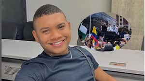 El representante a la Cámara dio un discurso que recibió el apoyo de los manifestantes