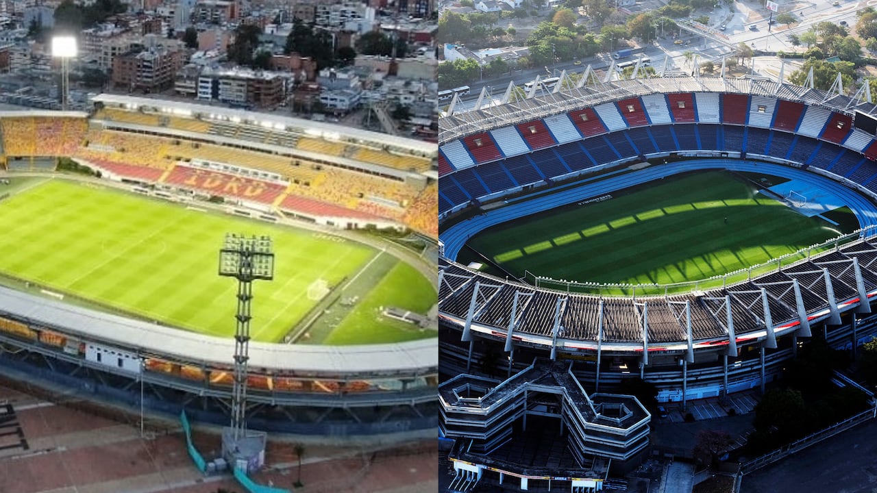 Estadios de Bogotá y Barranquilla