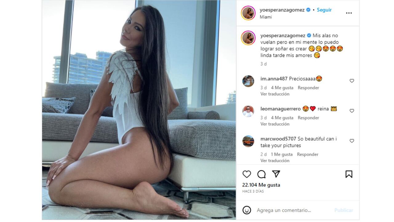 Esperanza Gómez mostró sus grandes curvas ligerita de ropa y cautivó a sus seguidores
