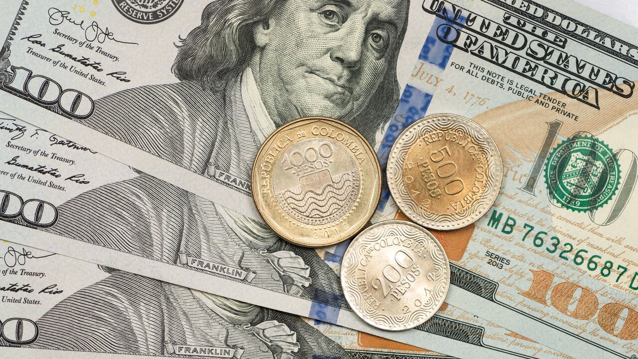 Peso colombiano frente al dólar.