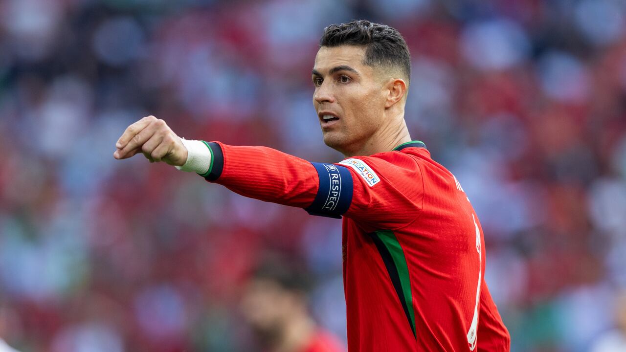 Cristiano Ronaldo is playing during the UEFA Euro 2024 Group F match between Turkiye v Portugal, at the  BVB Stadion Dortmund in Dortmund, Germany, on June 22, 2024. (Photo by Andrzej Iwanczuk/NurPhoto via Getty Images)