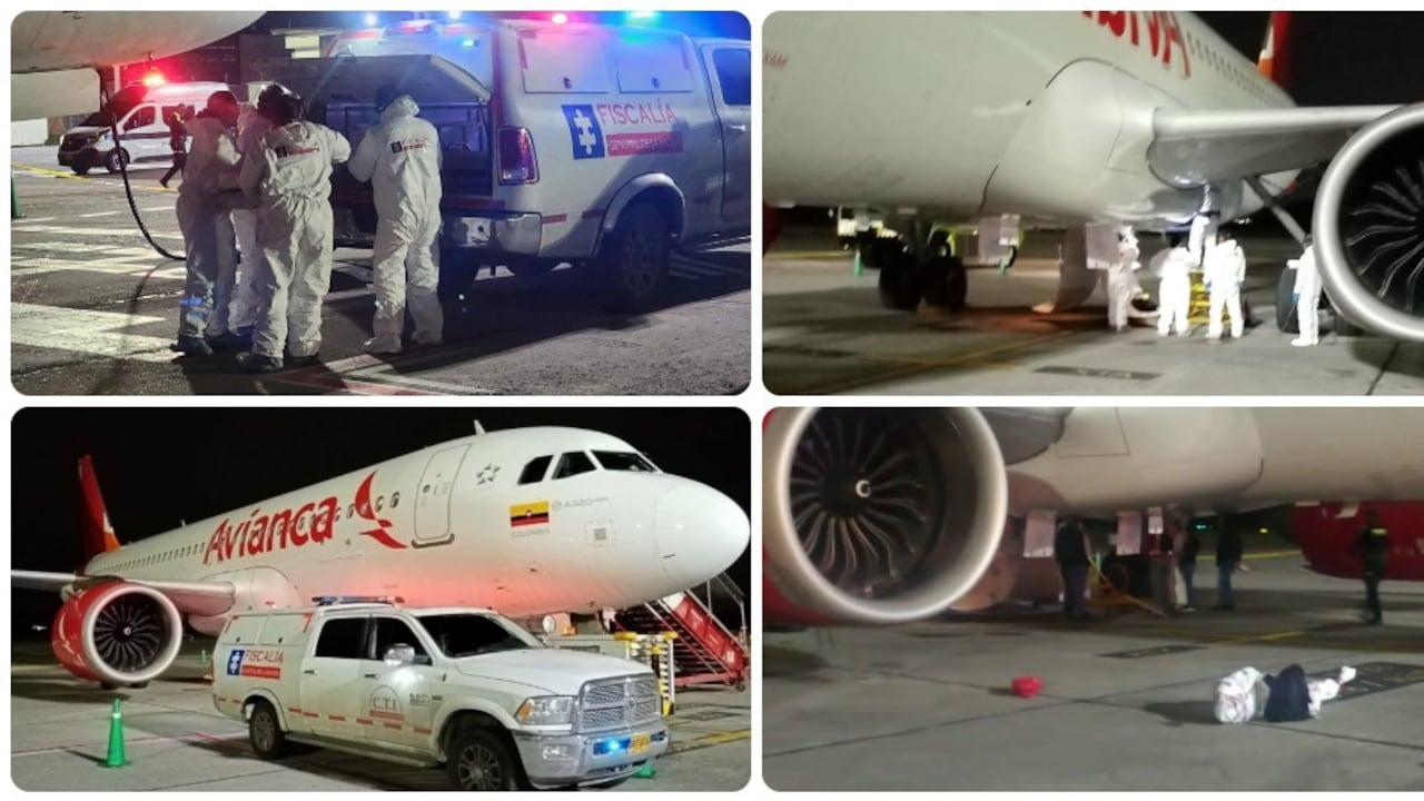 El avión de Avianca que traía dos muertos desde Chile.