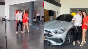 Aida Victoria Merlano junto a su papá