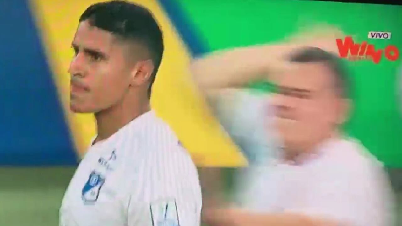 Daniel Cataño, jugador de Millonarios agredido por un hincha del Tolima.
