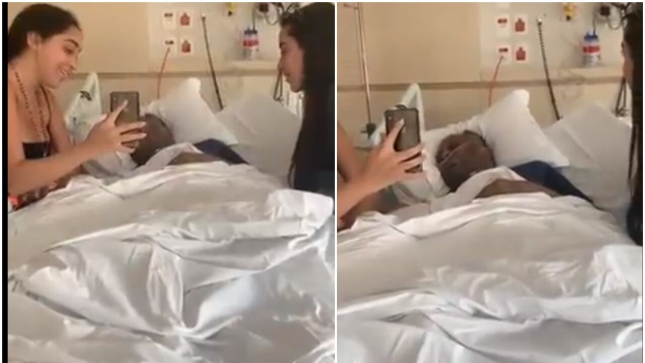 Pelé rodeado de su familia en el hospital
