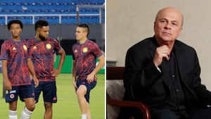 Juan Guillermo Cuadrado, Miguel Ángel Borja y Rafael Santo Borré, y Carlos Antonio Vélez.