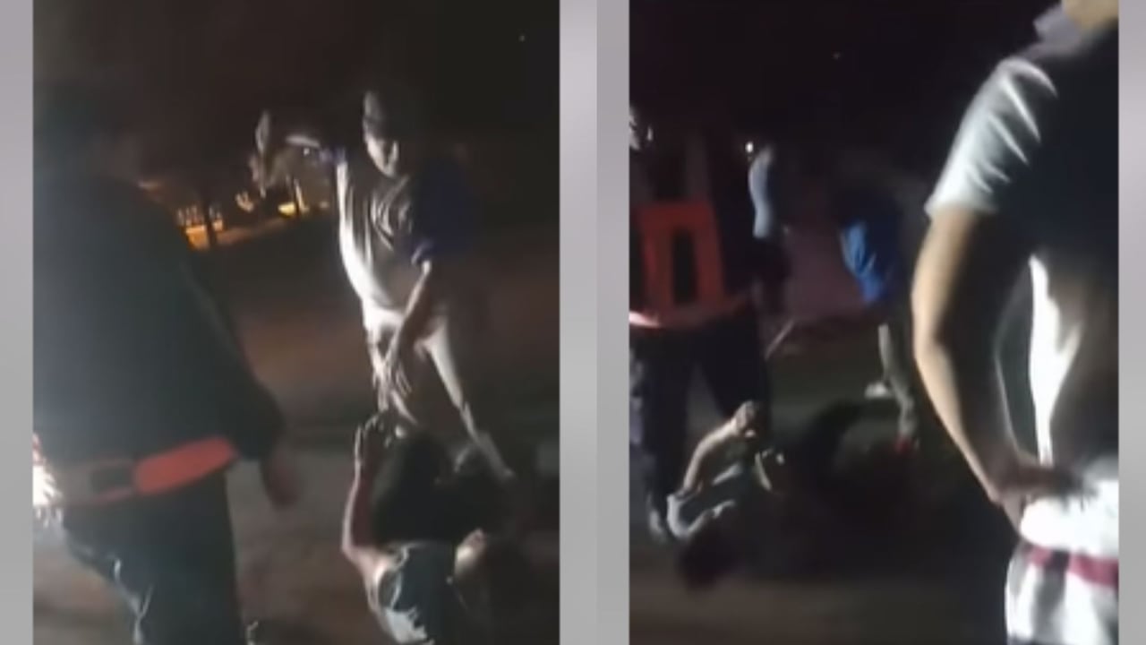 Impresionante video de hombre que le da latigazos a ladrón que robó su tienda