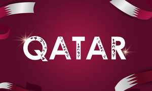 Sports event 2022. Qatar. Vector illustration. Football