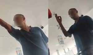 El supuesto jefe humillando a sus empleados.