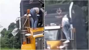 Mujer protagonizó escena de celos sobre una tractomula