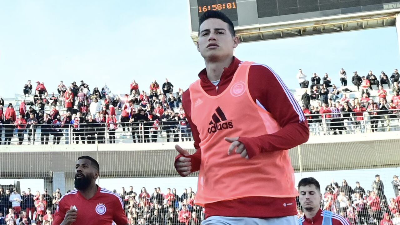 James Rodríguez volvió a la titularidad con Olympiacos este 19 de marzo.