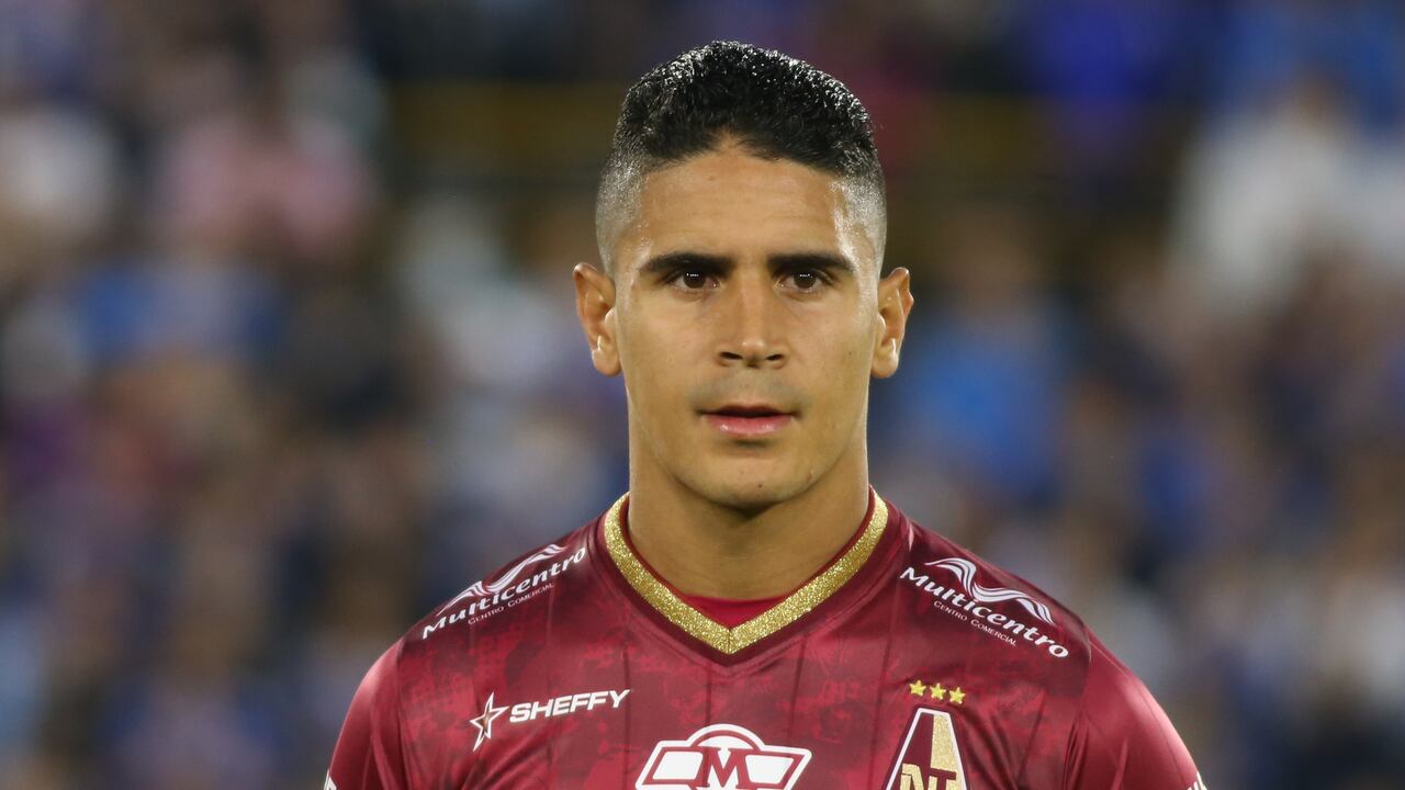 Daniel Cataño of Tolima, before the match of Millonarios vs. Tolima of the BetPlay DIMAYOR League at the Estadio Nemesio Camacho El Campin stadium in the city of Bogota, Colombia on May 8, 2022, match that would end 0 - 0. (Photo by Daniel Garzon Herazo/NurPhoto via Getty Images)