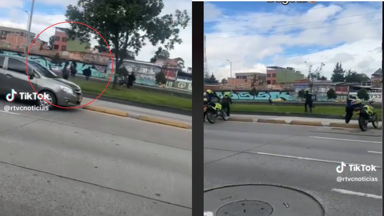 Persecusión de película en Bogotá entre Policías y ladrones, hubo hasta tiroteo