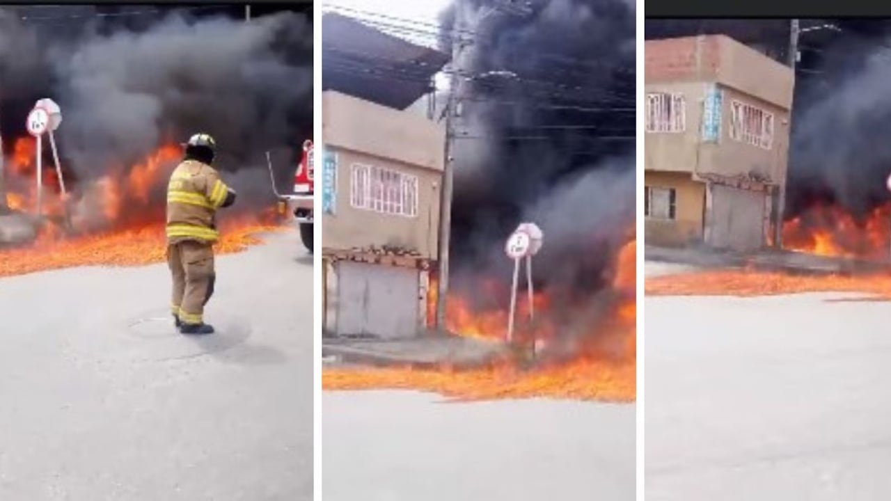 Incendio en Ciudad Bolívar, captura de pantalla videos