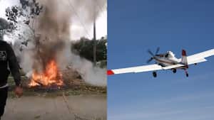 Avioneta cae en calle de Cali.