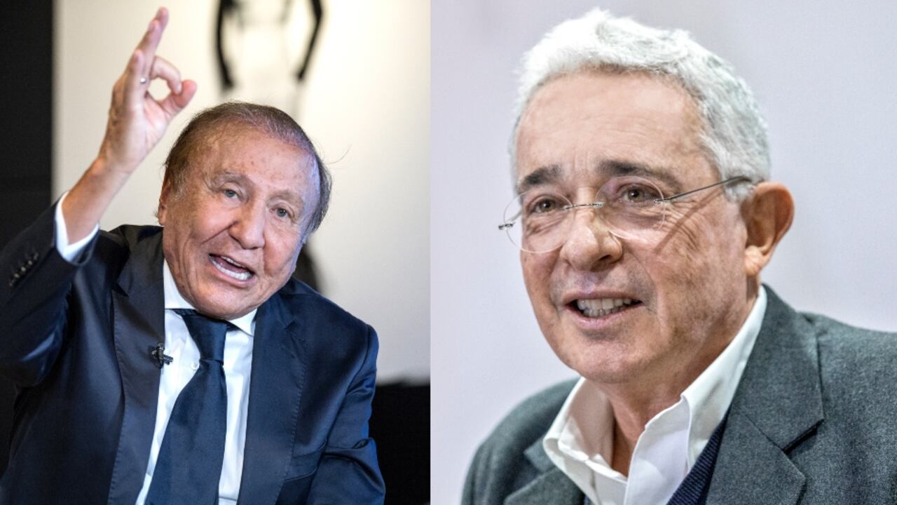 El candidato Rodolfo Hernández y el expresidente Álvaro Uribe