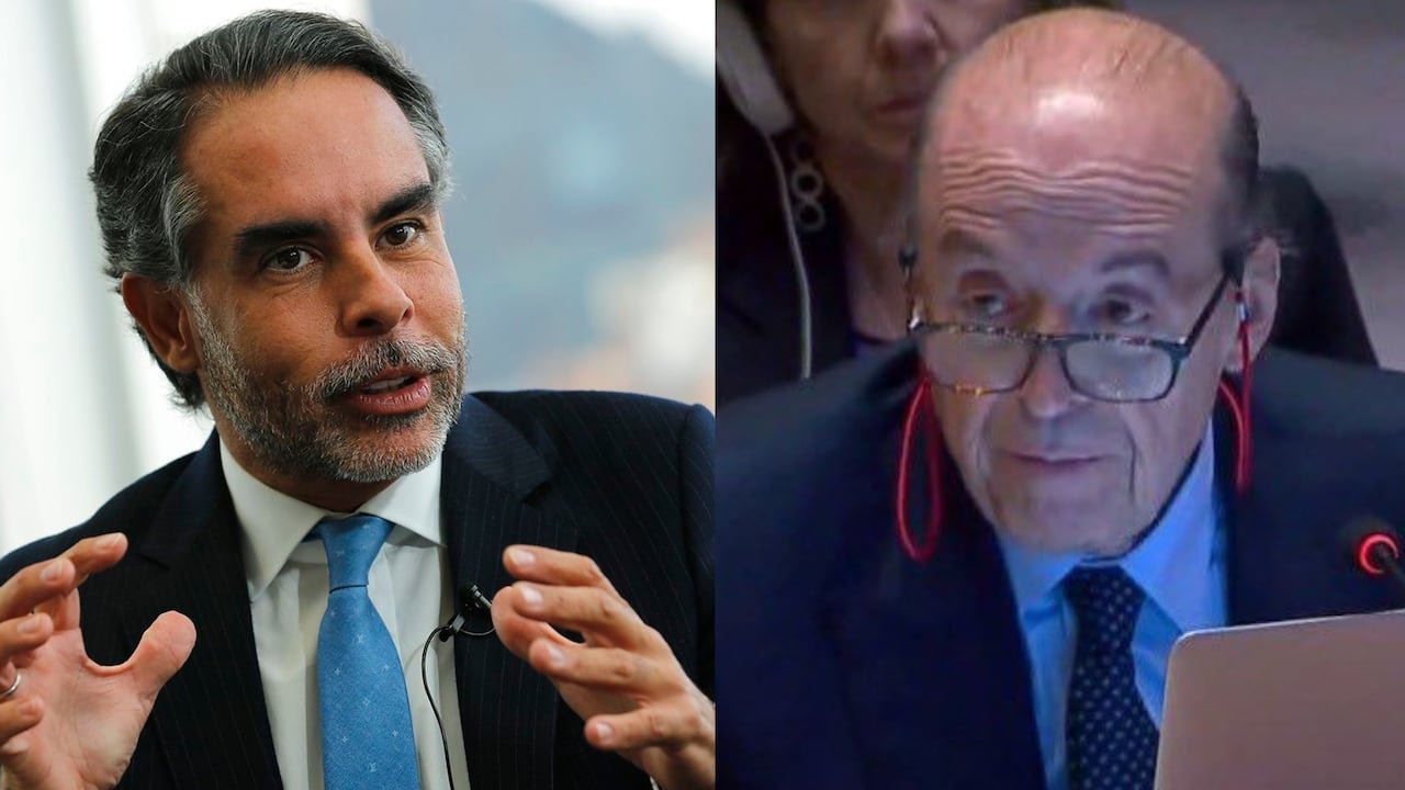 Armando Benedetti, embajador de Colombia en Venezuela, y el canciller Álvaro Leyva.