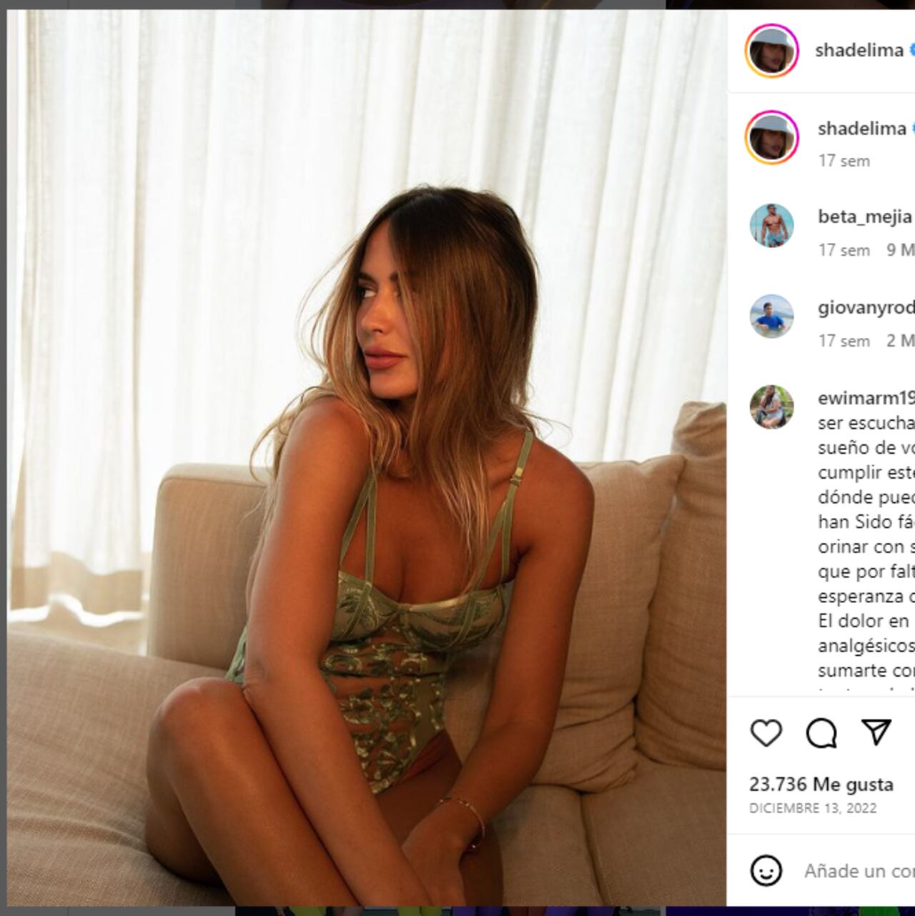 Foto: Instagram @shadelima