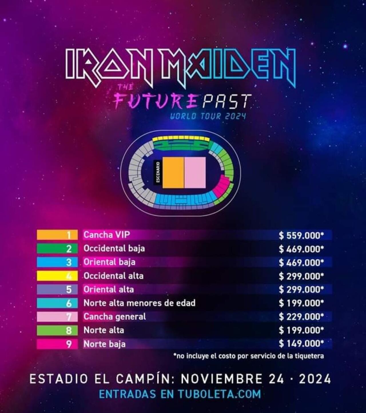 Iron Maiden precios