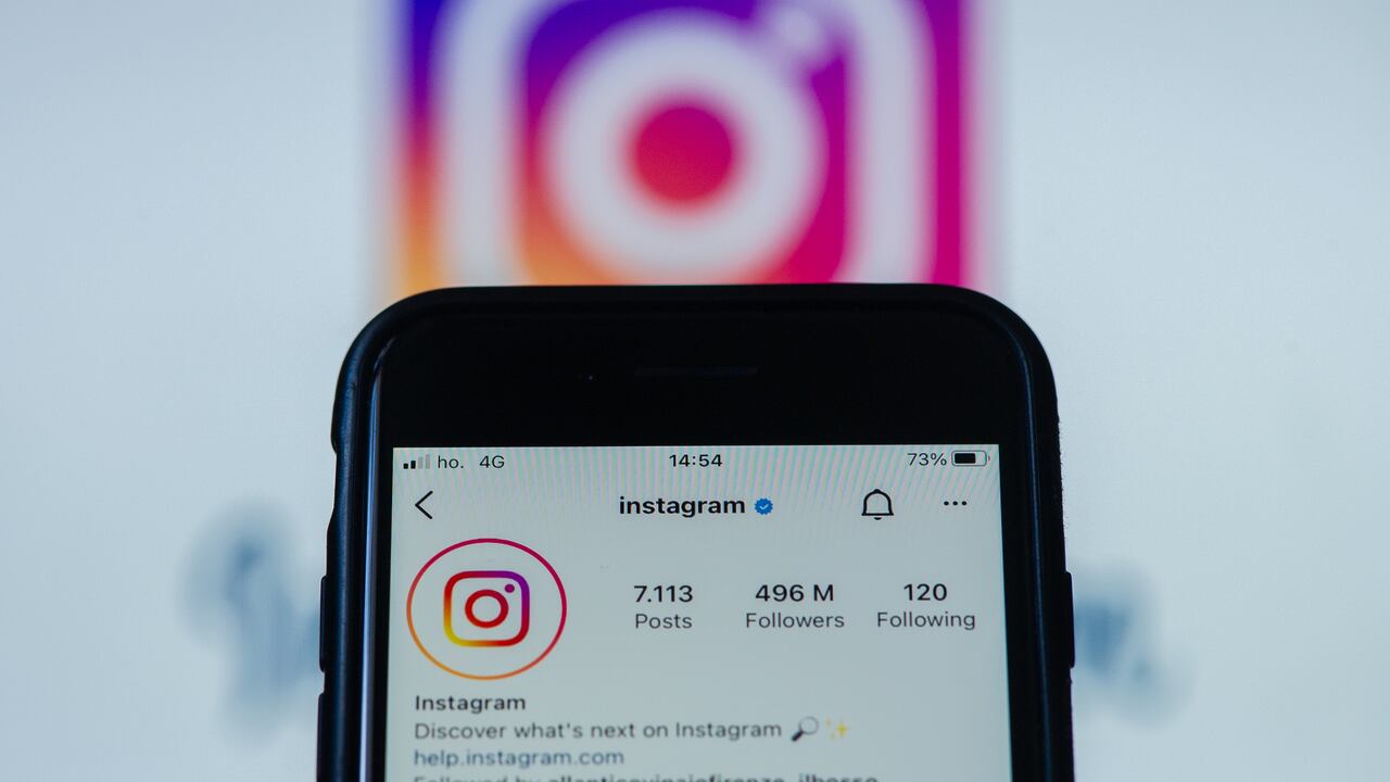 An user opens social network Instagram mobile app in L'Aquila, Italy, on april 21, 2022. Meta company celebrates 2022 Earth day with a special sticker to use on stories and reels. (Photo by Lorenzo Di Cola/NurPhoto via Getty Images)