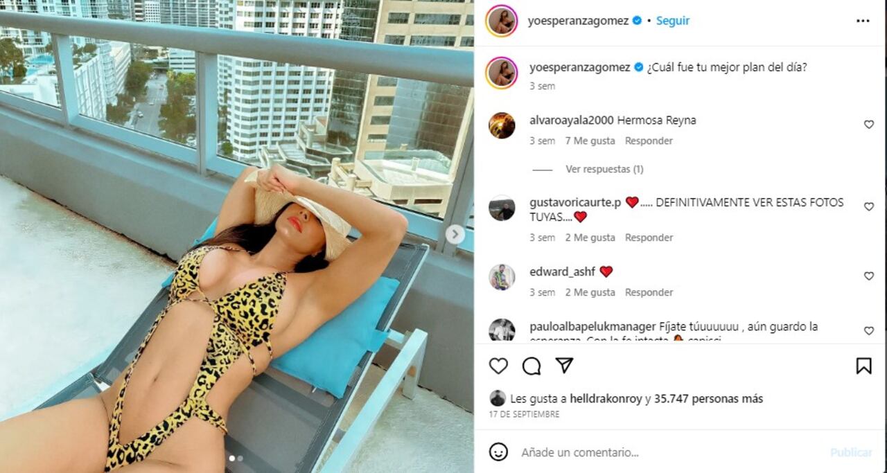 Esperanza Gómez trinikini Instagram