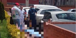 Mujer cae al vacío en temblor