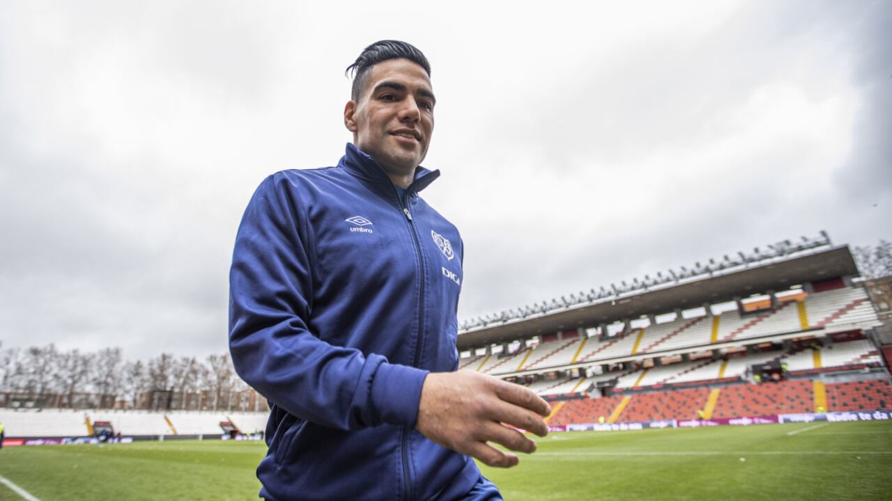 MADRID, SPAIN - JANUARY 8: Radamel Falcao of Rayo Vallecano during the La Liga Santander match between Rayo Vallecano v Real Betis Sevilla at the Campo de Futbol de Vallecas on January 8, 2023 in Madrid Spain (Photo by Getty Images/David S. Bustamante/Soccrates)
