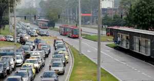 Derechos de autor de la imagen AFPImage caption Bogotá es la ciudad más congestionada de A. Latina según el informe.